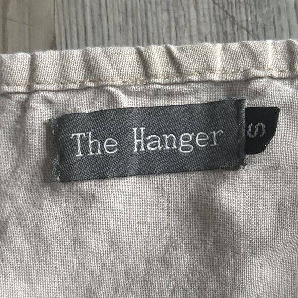 The Hanger Khaki Safari Linen Romper Size Small - Picture 3 of 8